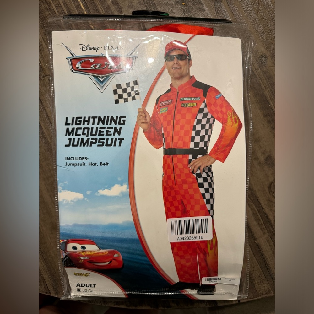 Men’s Disney Pixar Cars Lightning McQueen Jumpsuit LG / XL